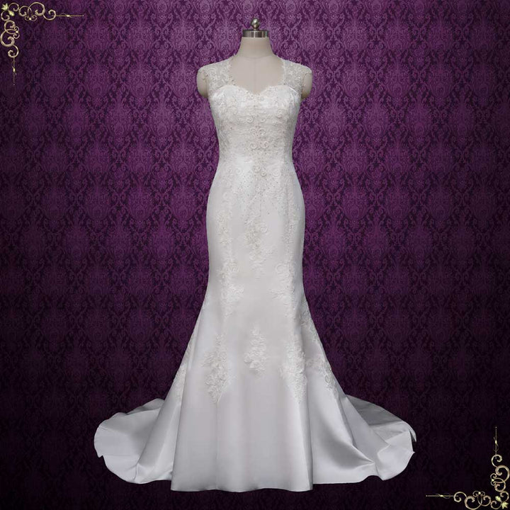 Satin Lace Mermaid Satin Wedding Dress | CERISE