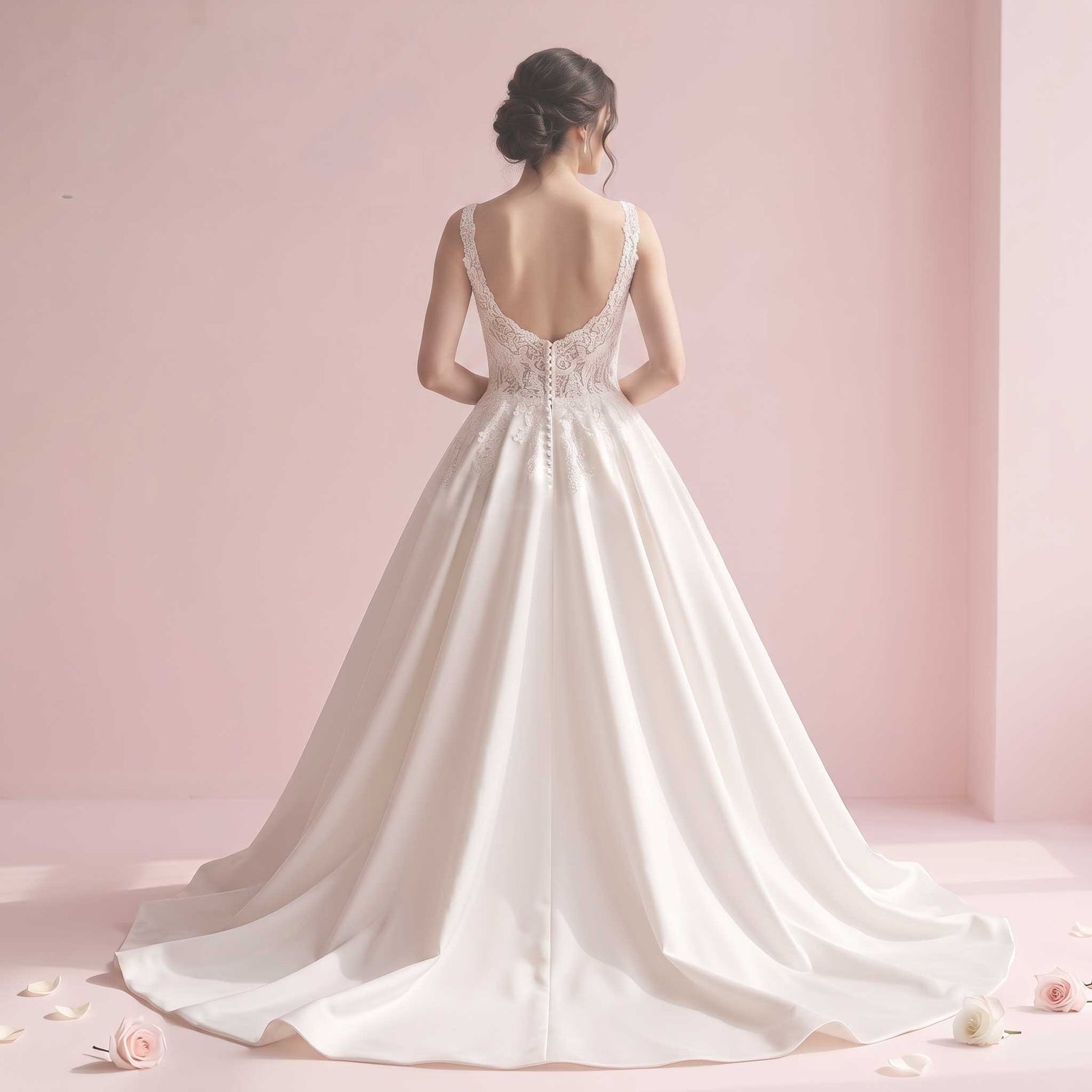 Vintage Style Lace Ball Gown Wedding Dress | WJ2411