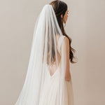 Minimalist Two Layer Cathedral Length Tulle Veil VG1010