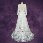 Slim A-line Lace Wedding Dress with Long Sleeves | BELLARIS