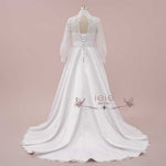 Long Sleeves Lace Wedding Dress with High Neck | Benedicta