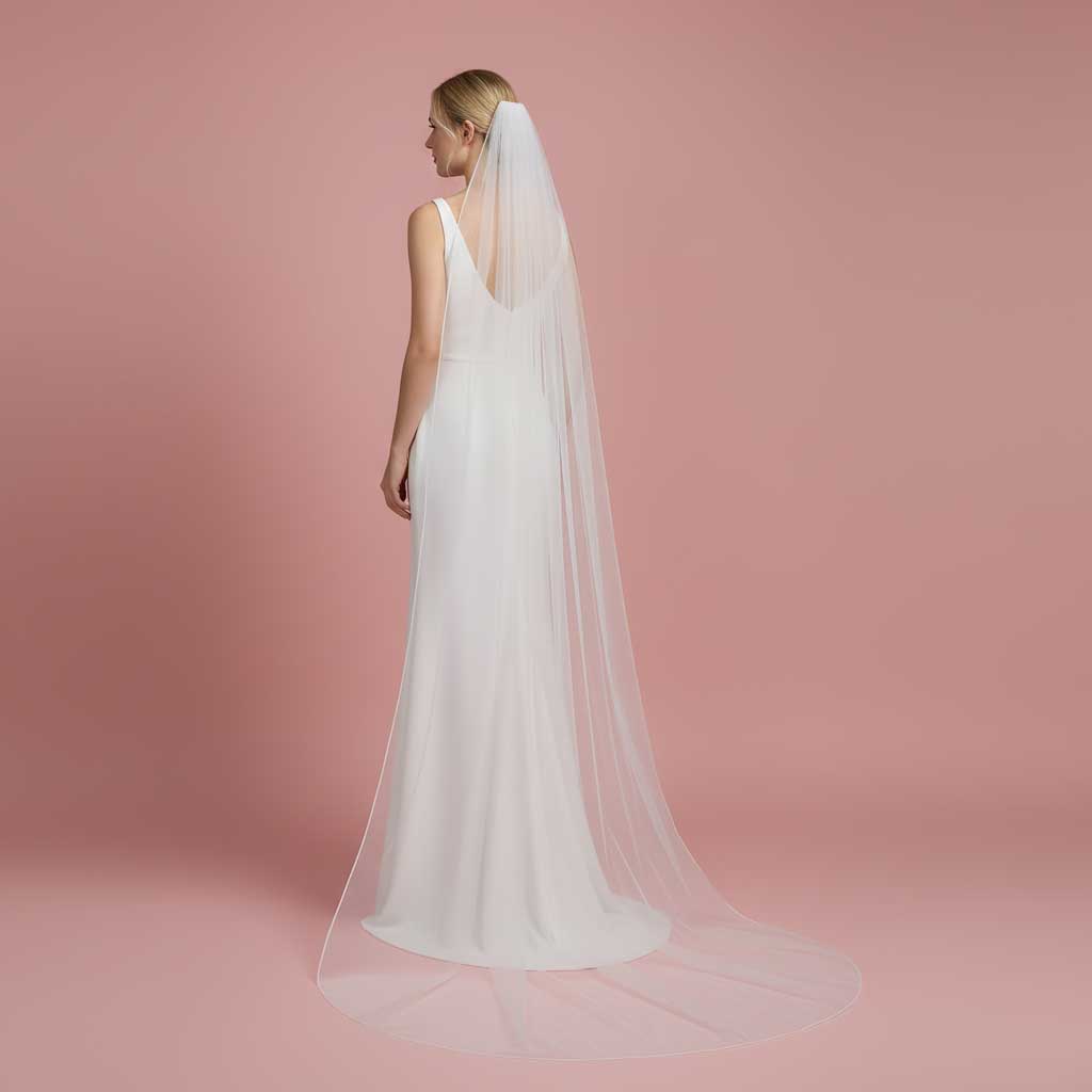 Long Pencil Edge Wedding Veil VG2030