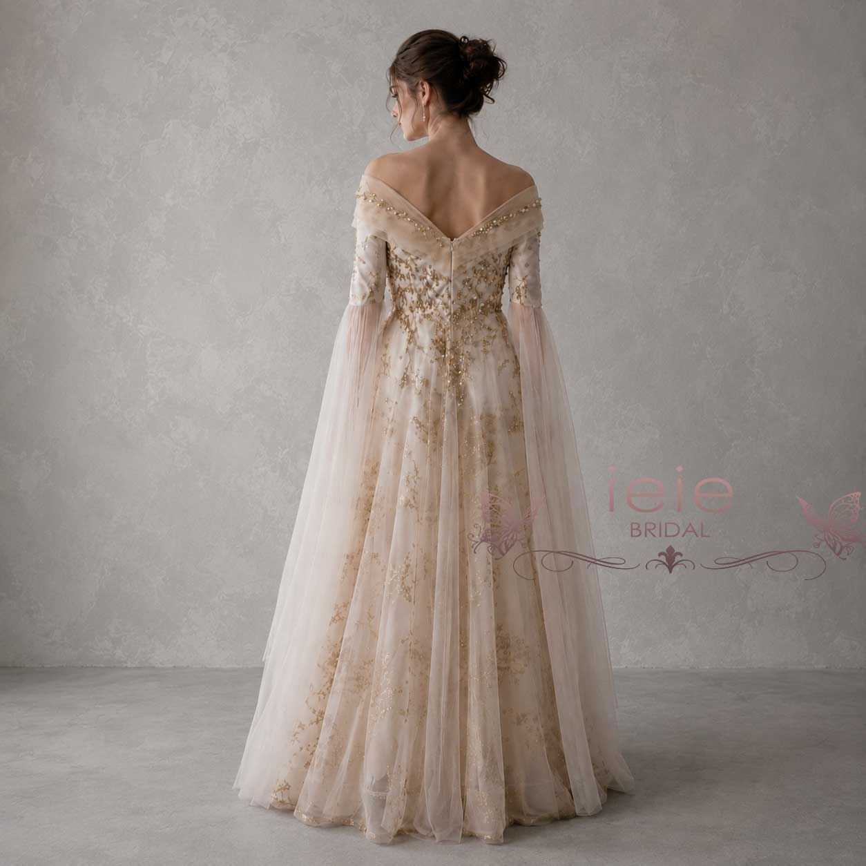 Unique Gold Celestial Medieval Wedding Dress ANNORA