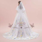 Modest A-line Wedding Dress with Color Embroidered Lace | ROSEMARIE