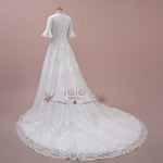 Modest Lace Wedding Dress with Short Sleeves MARIEANNA