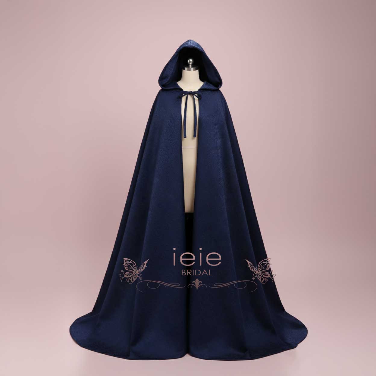 Medieval Vintage Hooded Navy Blue Long Cloak Cape Y170903C