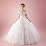 Off Shoulder Ball Gown Wedding Dress CECI