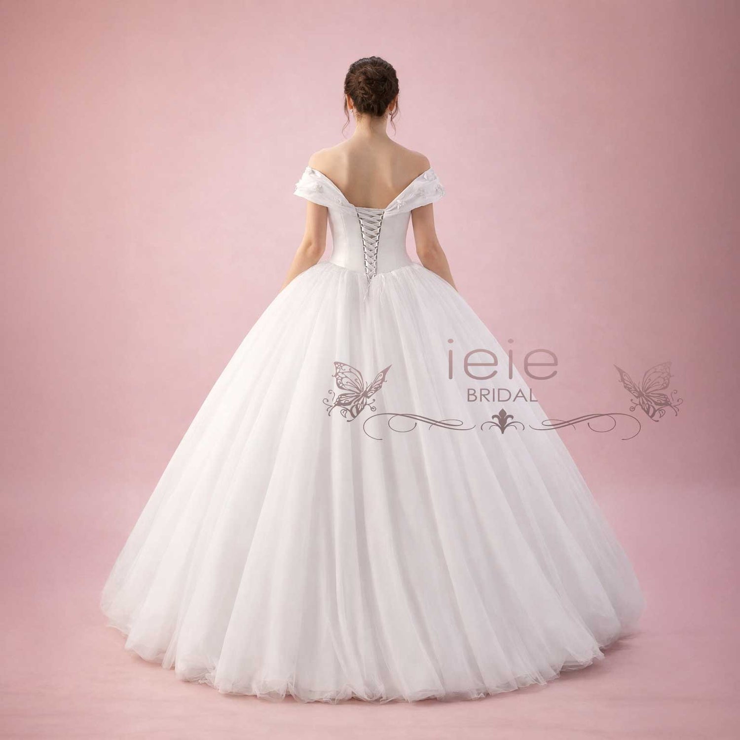 Off Shoulder Ball Gown Wedding Dress CECI