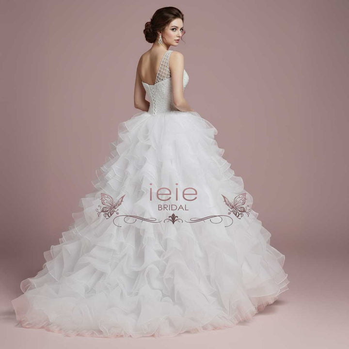 One Shoulder Organza Ball Gown Wedding Dress COCO