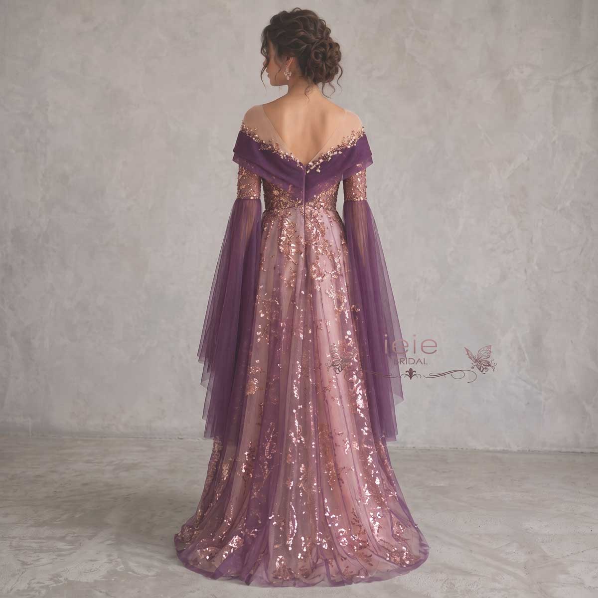 Unique Purple Gold Medieval Wedding Dress ANNORA