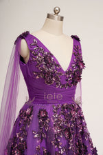 Ready to Wear Purple Grecian Lace Wedding Dress ARETHA
