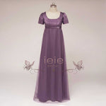 Ready to Wear Purple Regency Style Empire Waist Formal Evening Dress | HORATIA