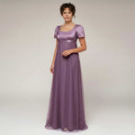 Ready to Wear Purple Regency Style Empire Waist Formal Evening Dress | HORATIA