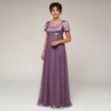 Ready to Wear Purple Regency Style Empire Waist Formal Evening Dress | HORATIA