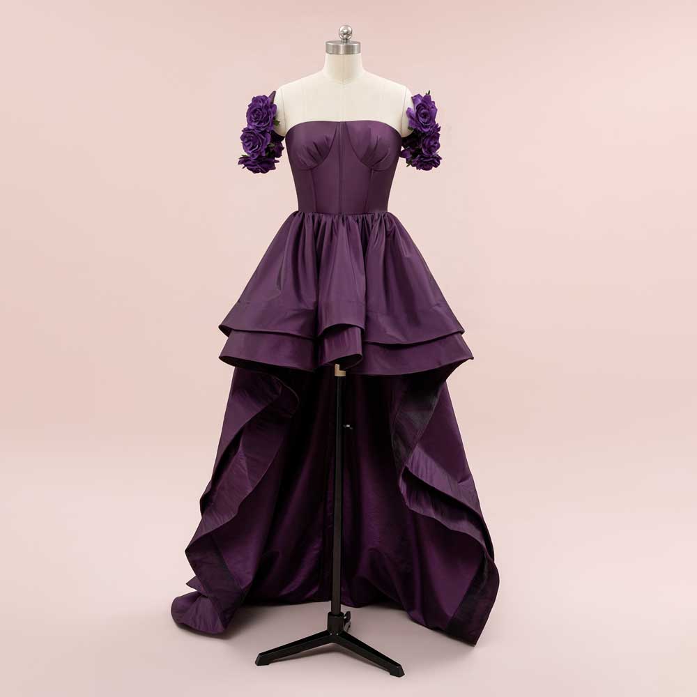 Purple High Low Formal Evening Dress | ANDRIY