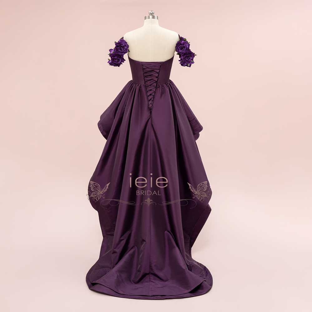 purple high low dress Purple High Low Formal Evening Dress