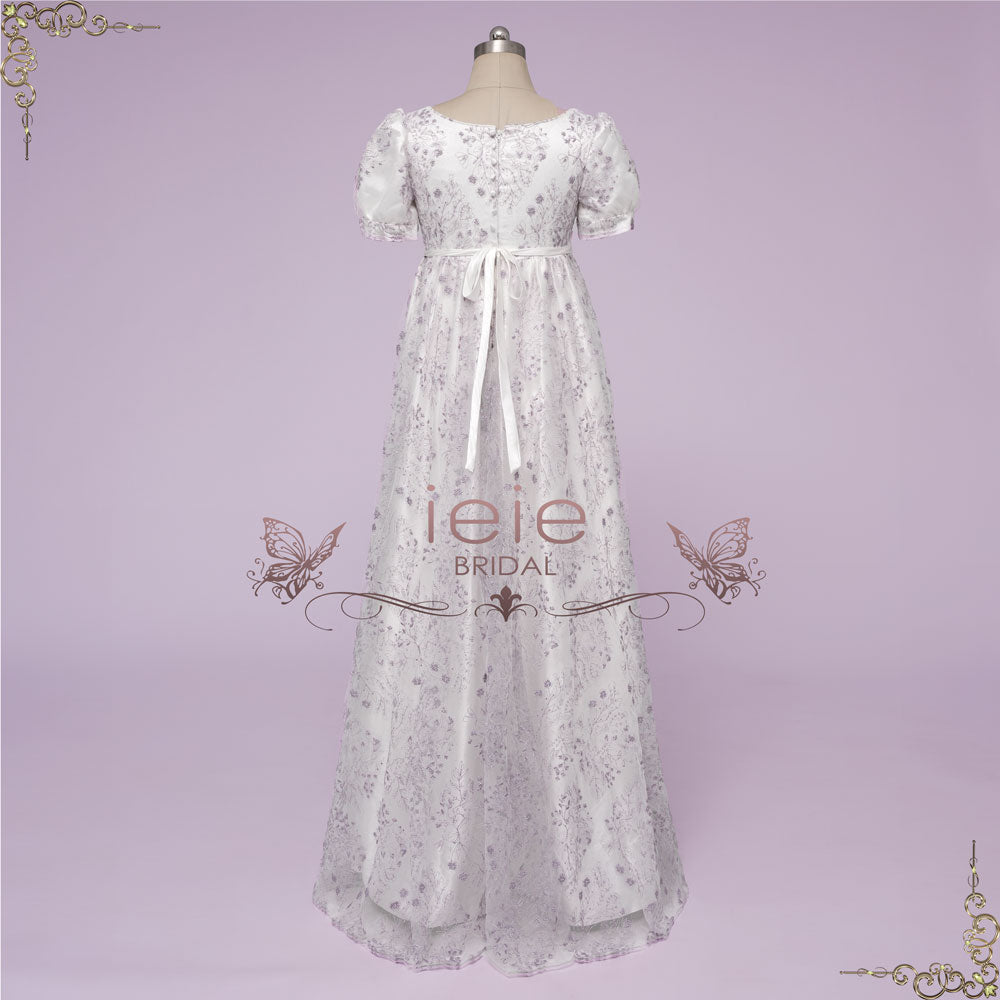 Ready To Wear Regency Bridgerton Style Lilac Purple Lace Ball Gown | BALFOUR