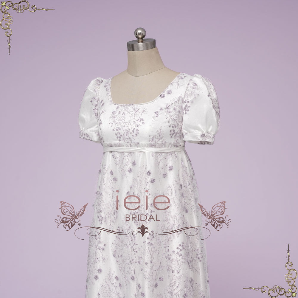 Ready To Wear Regency Bridgerton Style Lilac Purple Lace Ball Gown | BALFOUR