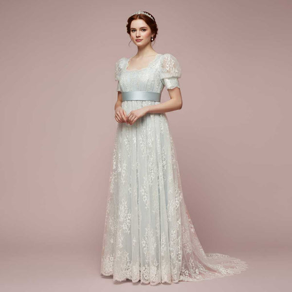 Blue Regency Era Inspired Ball Dance Dress ELOISE