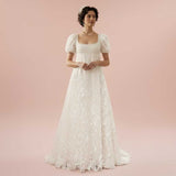 Regency Style Empire Lace Wedding Dress | DAPHNIE