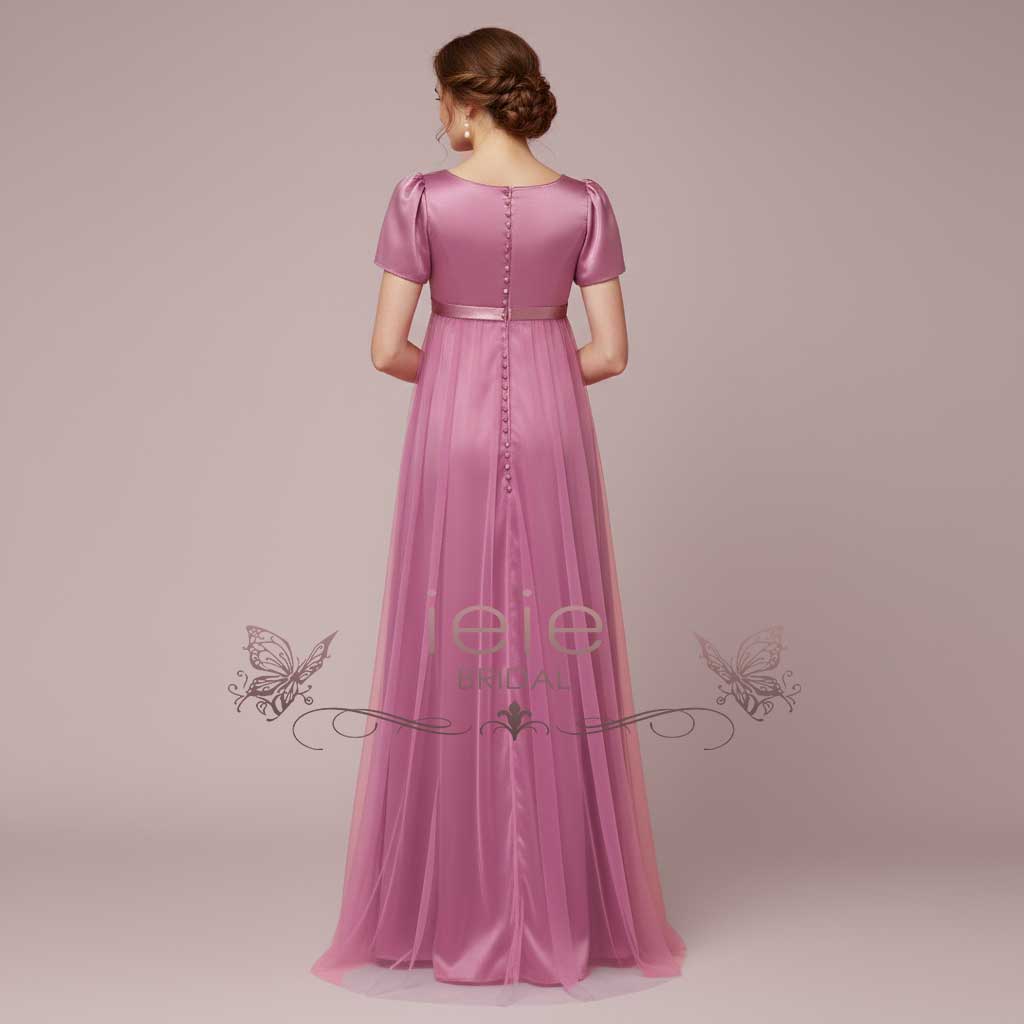 Ready to Wear Regency Bridgerton Style Empire Waist Formal Evening Dress | HORATIA