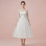 Ready to Wear Retro Short Polka Dot Wedding Dress | BEVERLY