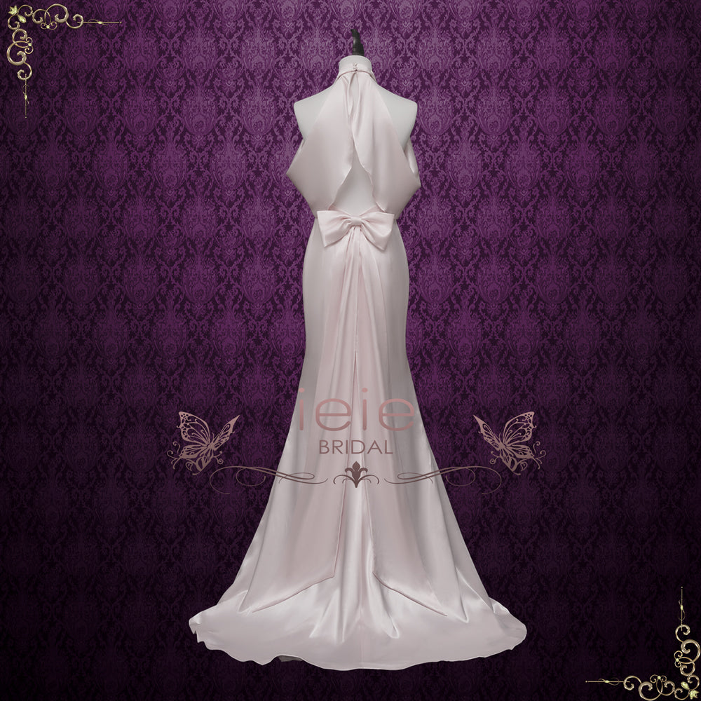 Silky Satin Retro Hollywood Style Wedding Dress | BRIAR