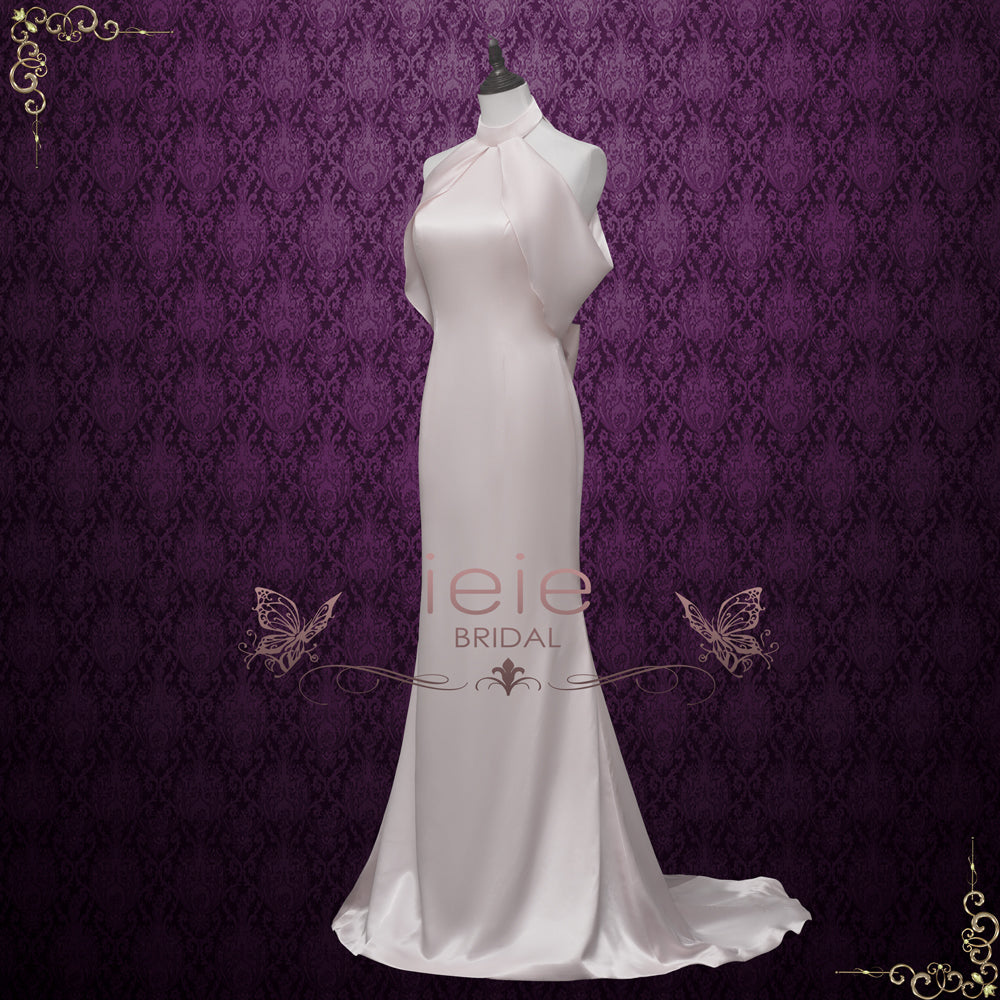 Silky Satin Retro Hollywood Style Wedding Dress | BRIAR