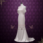 Silky Satin Retro Hollywood Style Wedding Dress | BRIAR