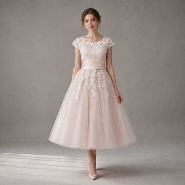 Short and Tea Length Wedding Dress Tagged "Pink" ieie Short and Tea Length Wedding Dress Tagged "Pink" ieie