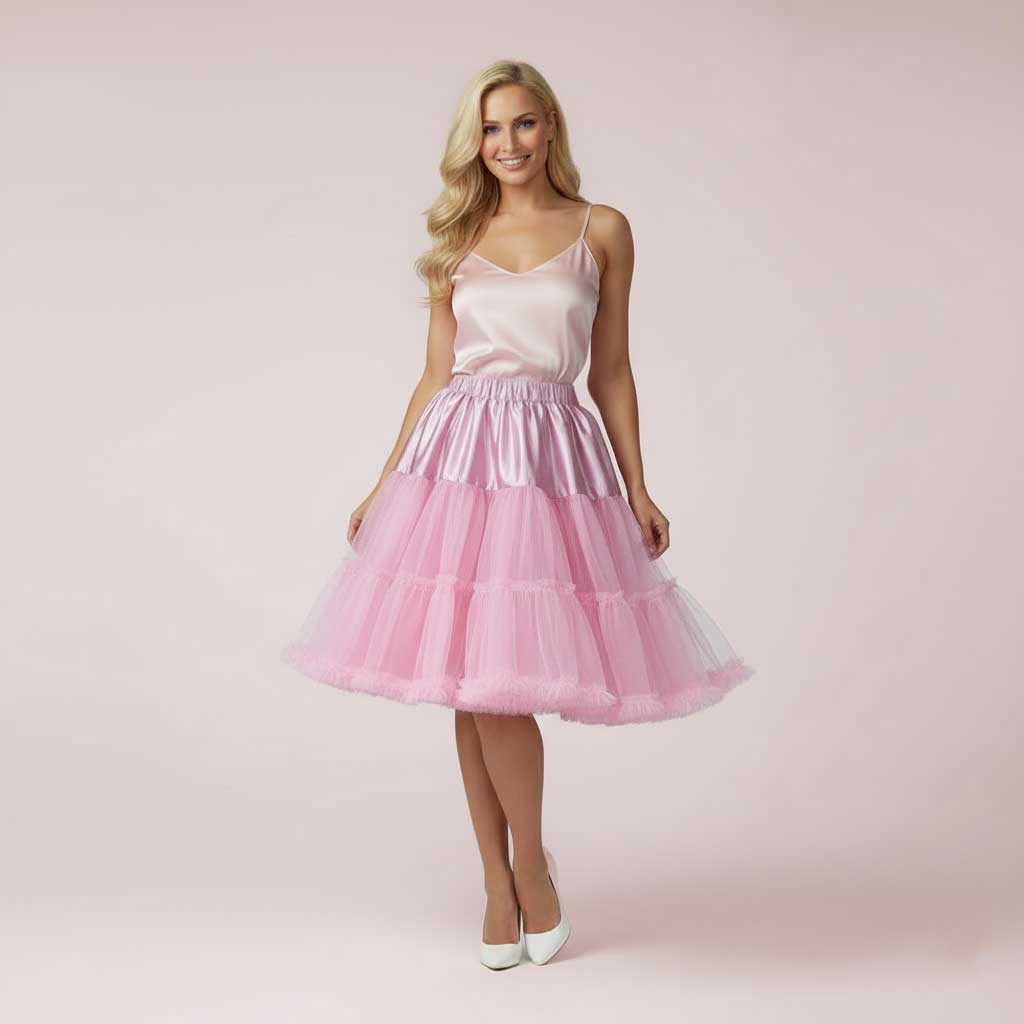 Pink Ruffle Soft Tulle Skirt