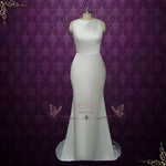 Elegant Fitted Silky Satin Wedding Dress | GHALIA