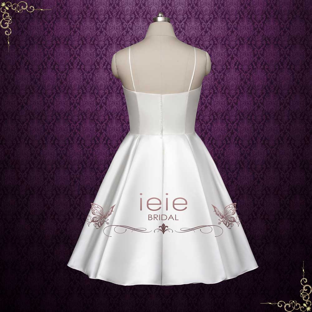Short Simple Wedding Dress with Thin Straps | DUDLEY