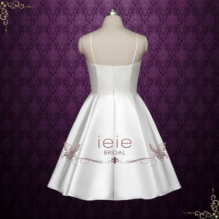 Short Simple Wedding Dress with Thin Straps | DUDLEY