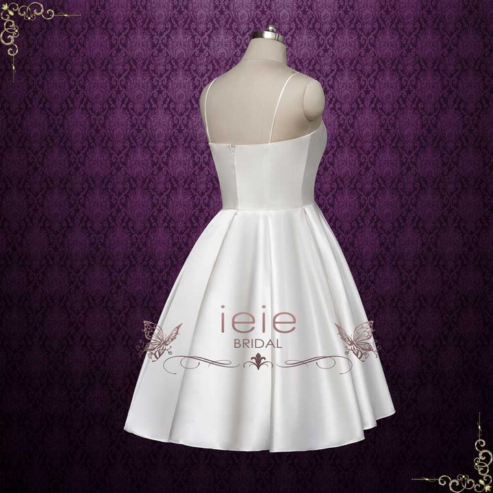 Short Simple Wedding Dress with Thin Straps | DUDLEY