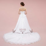 Strapless Organza A-line Wedding Dress with Bow | OLENA