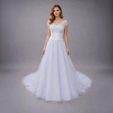 Blue Wedding Dress with Embroidered Lace | AER