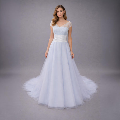 princess polly baby blue dress Timeless Lace Wedding Dresses by Dando London ✨ There's something endlessly  romantic about a lace wedding dress. Featuring intricate detail, timeless  beauty, and the way it softly shimmers with every movement. These main image 0