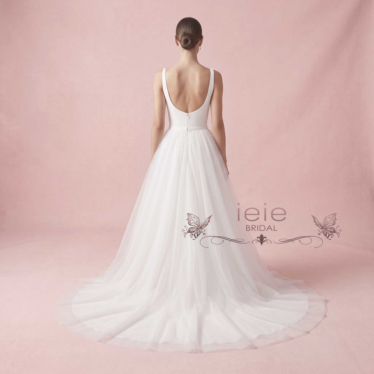 Soft Tulle Detachable Wedding Skirt, Bridal Overskirt | ARIA