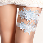 Pastel Blue Lace Wedding Garter Set for Bride GT2011