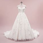Luxurious Strapless Lace Ball Gown Wedding Dress | LAUREENA
