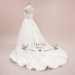 Luxurious Strapless Lace Ball Gown Wedding Dress | LAUREENA