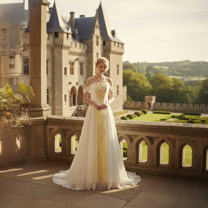 Love Story Vintage Medieval Style Wedding Dress Size 26W / Ivory Love Story Vintage Medieval Style Wedding Dress Size 26W / Ivory