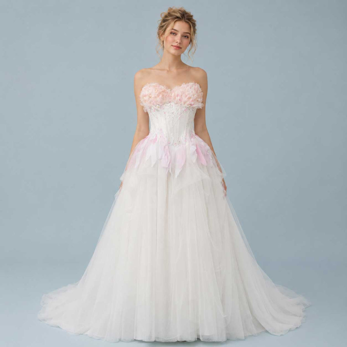 Unqiue Fantasy Wedding dress with Floral Petals | PRIMROSE
