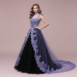 Unique Purple Black Ball Gown Wedding Dress OCTOBER