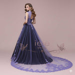 Unique Purple Black Ball Gown Wedding Dress OCTOBER