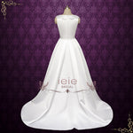 Satin Wedding Dress with Detachable Train | TILDEN