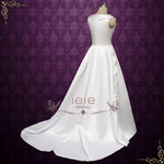 Satin Wedding Dress with Detachable Train | TILDEN