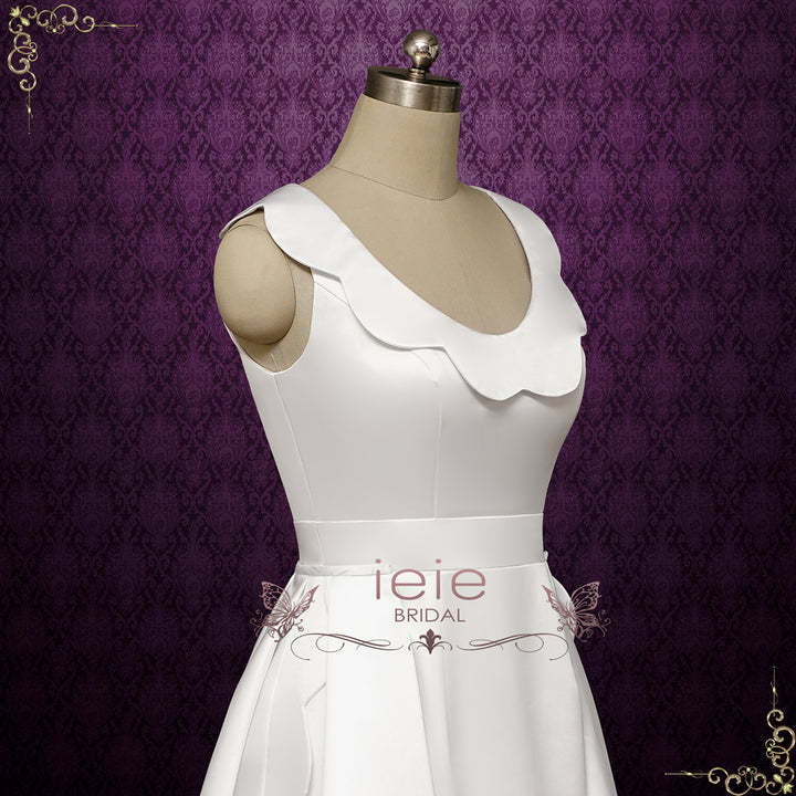 Satin Wedding Dress with Detachable Train | TILDEN