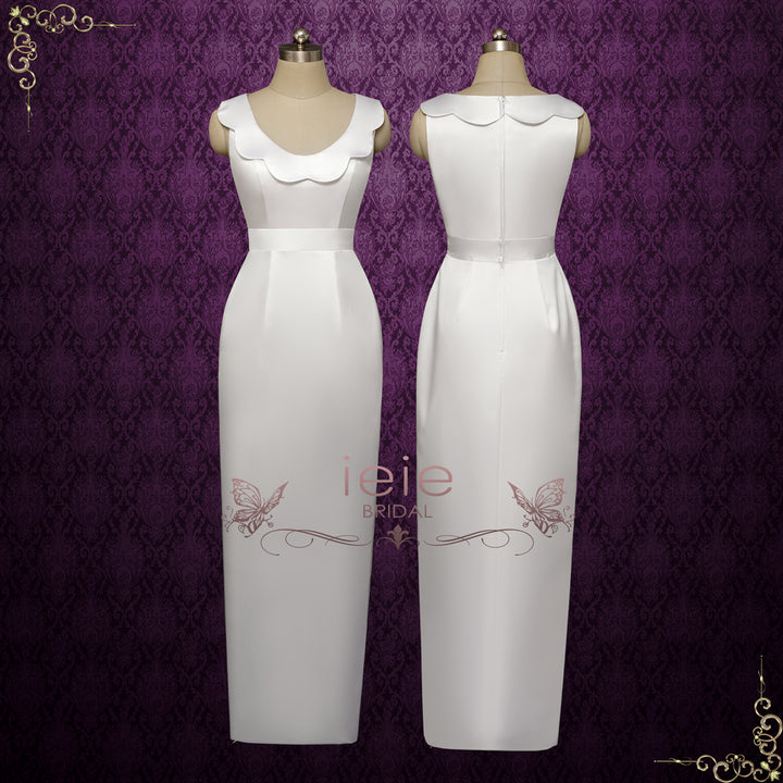 Satin Wedding Dress with Detachable Train | TILDEN